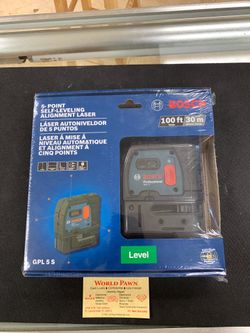 Bosch laser level 5 point self leveling. GPL 5 S.