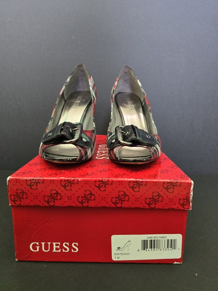 Size 7 Guess Peep Toe High Heels