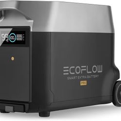 EF ECOFLOW DELTA Pro Extra Battery 3600Wh, 2.7H to Full Charge, Battery Backup for Home Use, Blackout, Camping, RV 