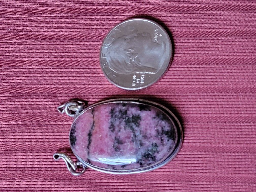 Sterling Silver Large Stone Pendant Scrap