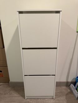 IKEA White 3-Tier Shoe Cabinet