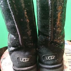 Uggs Boots With Black Sequins Women's Size 9