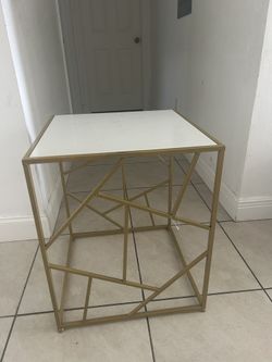 Gold White Table