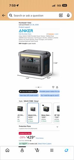 ANKER SOLIX C1000 Power Station