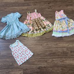 Matilda Jane size 6 bundle dresses EUC SMOKE-FREE PET FREE CROSS POSTED 
SHIRT PLAY HAS LOOSE THREADS AT THE BOTTOM.  $43 SHIPPED