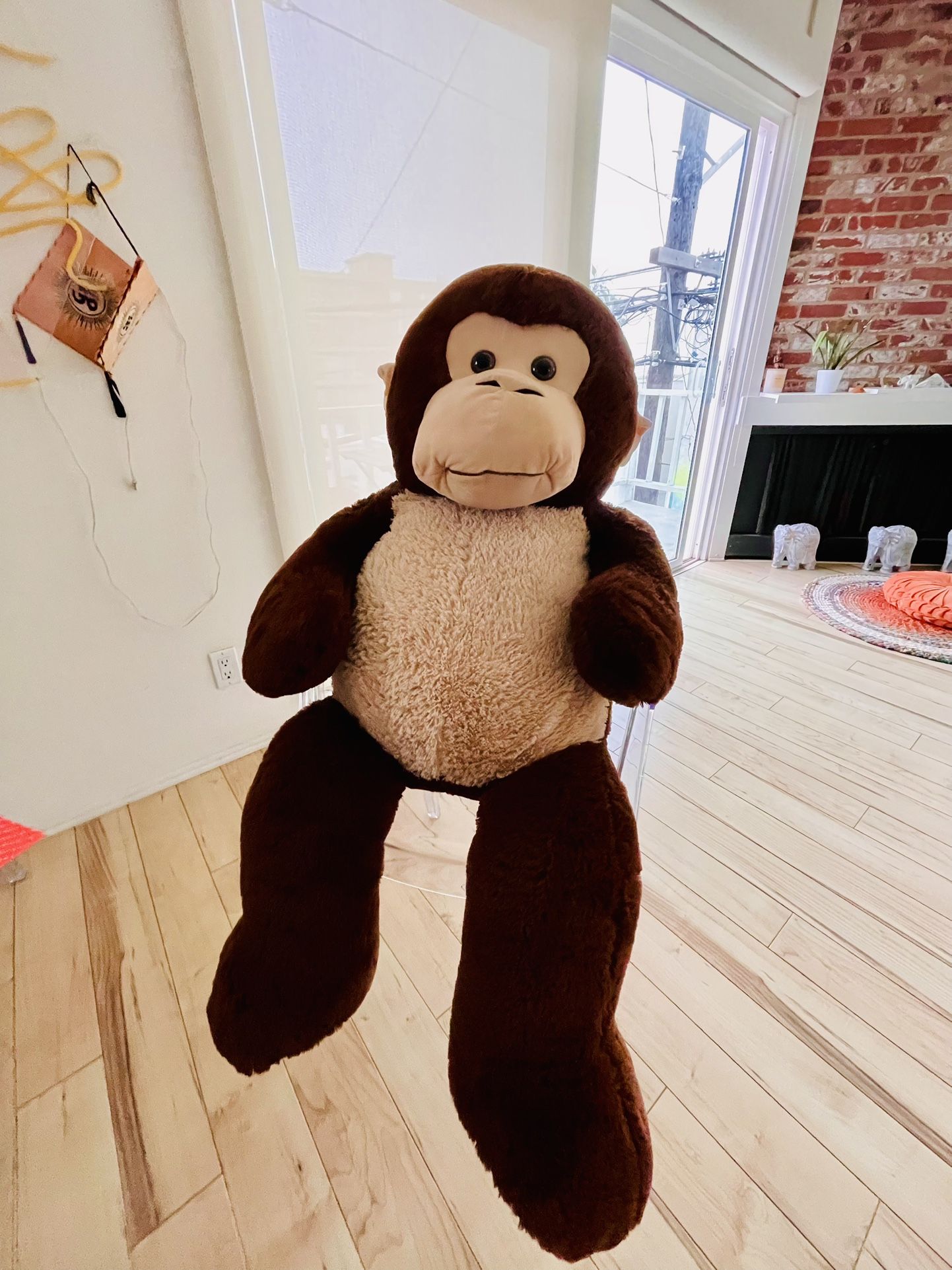 Like new giant 5feet giant plush soft Teddy Bear Monkey