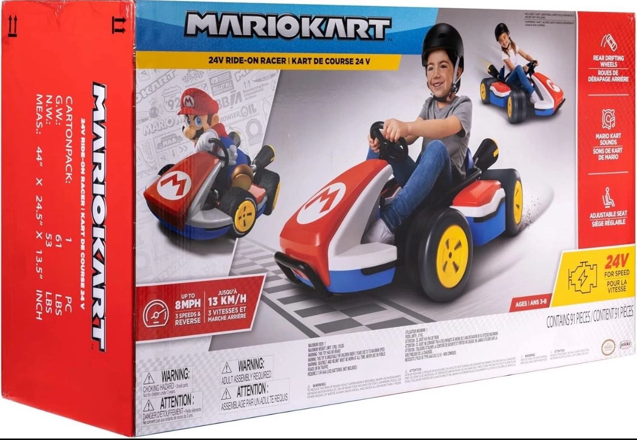 Mario Kart 24v Ride On Drift Kart (Nintendo)