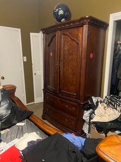 Tall 6 drawer chest & armoire wardrobe