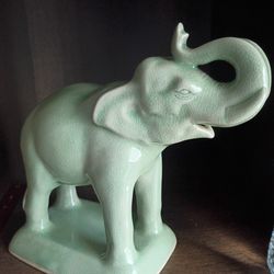 Celadon Green Glazed Elephant