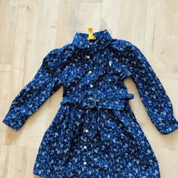 Polo Ralph Lauren Baby Girls Floral Belted Shirtdress Size 3T