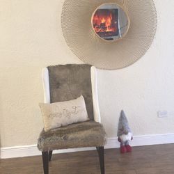 Modern Faux Fur Accent Chair – $375