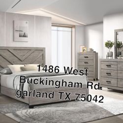 Bedroom queen, size dresser, mirror, Nice Stand 