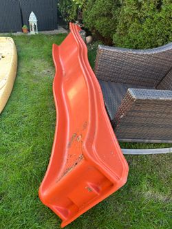 Orange red Plastic Kids Playground Slide