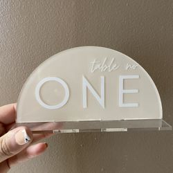 Wedding Table Numbers 1-15