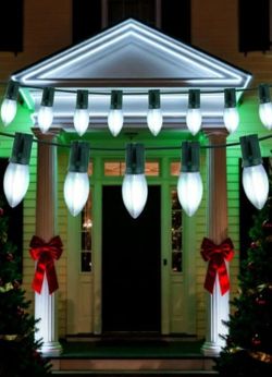 C9 LED Christmas Lights Outdoor Waterproof - 2-Pack (50FT) 50 Shatterproof Bulbs, String Lights, Connectable Commercial Grade String Lights,