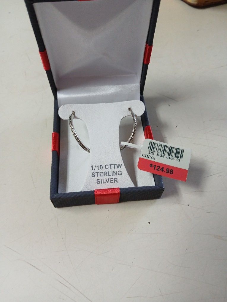 Sterling Silver Hoop Earrings 