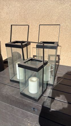 $40 OBO glass lanterns 3 of them