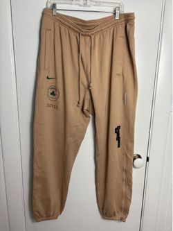 NIKE Boston Celtics City Edition Jogger Pants Mens 2XL Brown Green NBA Sweats