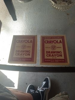 Two 1938 Boxes Binney& Smith Crayons