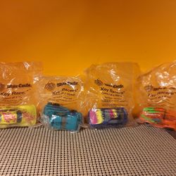 Vintage 1995 Key Racers 4-Piece White Castle  Toy Cars-$25.00 For Set