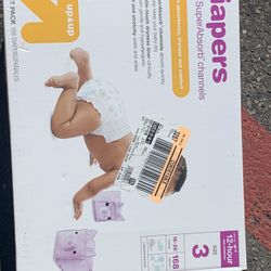 Up And Up (Target) Box Of Size 3 Diapers 168 