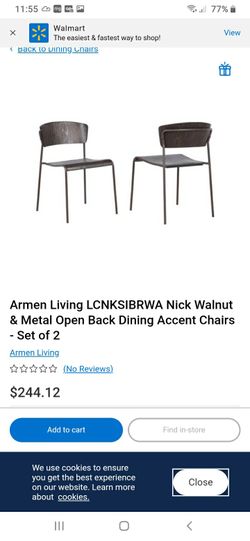 New set of 2 dining accent chair see pictures for dimensions