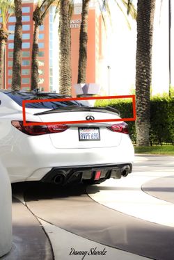 Q50 M Style PMS Real Carbon Fiber Duckbill