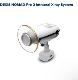 The DEXIS NOMAD Pro 2 is a portable, handheld dental X-ray generator. It costs around $7,220, weighs 6.0 lbs (2.7 kg), and runs on a rechargeable 21.6