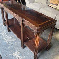 6ft Vintage Wood Console Table