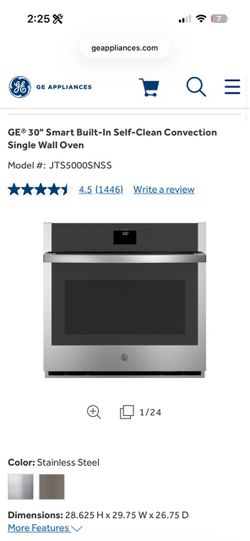 GE 30” Smart Convection Oven