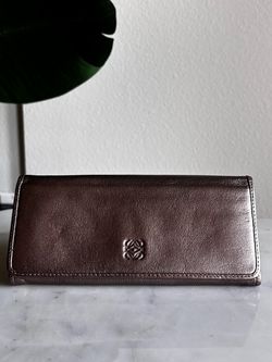 Loewe Madrid Metallic Bronze Leather Wallet - COA INCLUDED