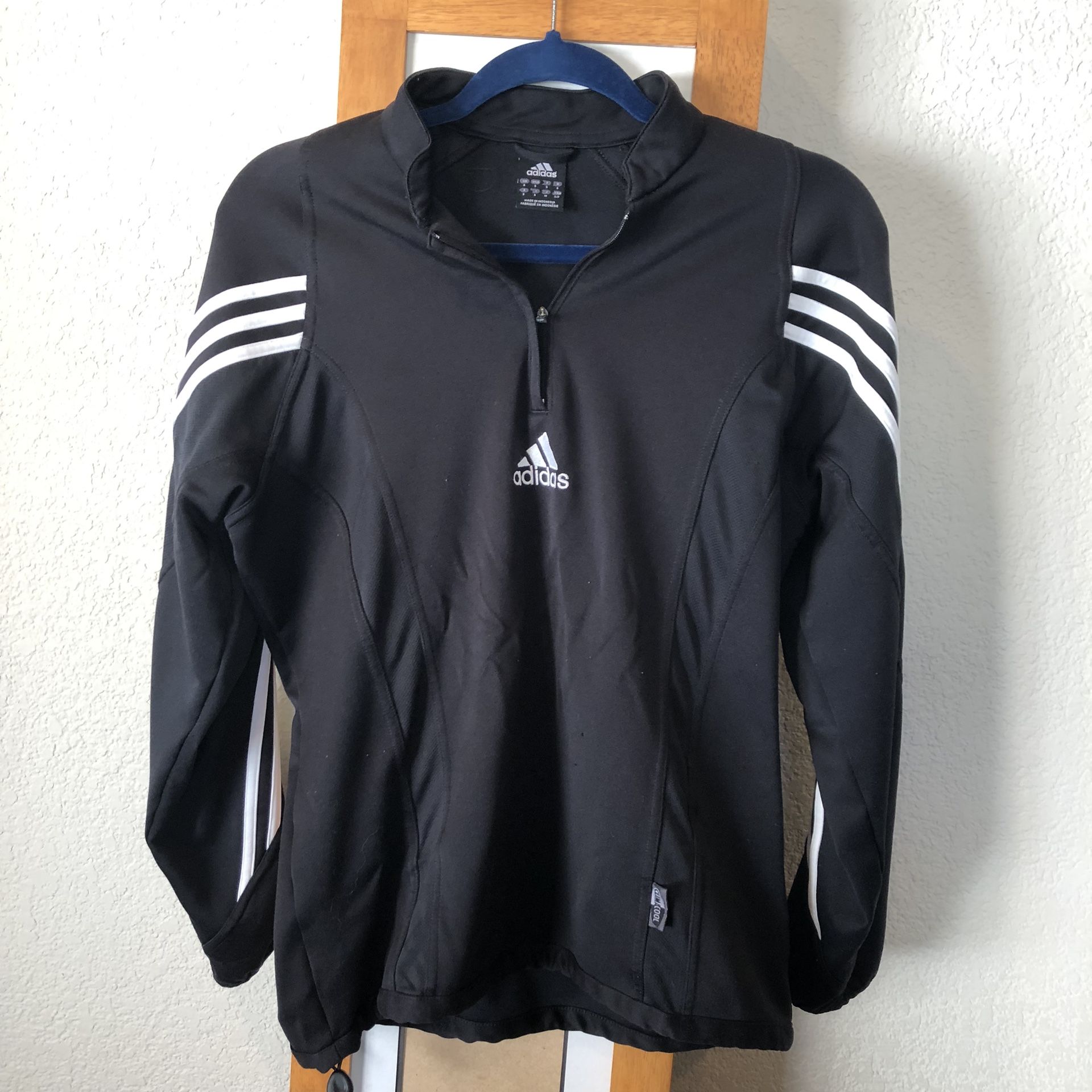 Adidas Black Half Zip Jacket Shirt (men Size Small)