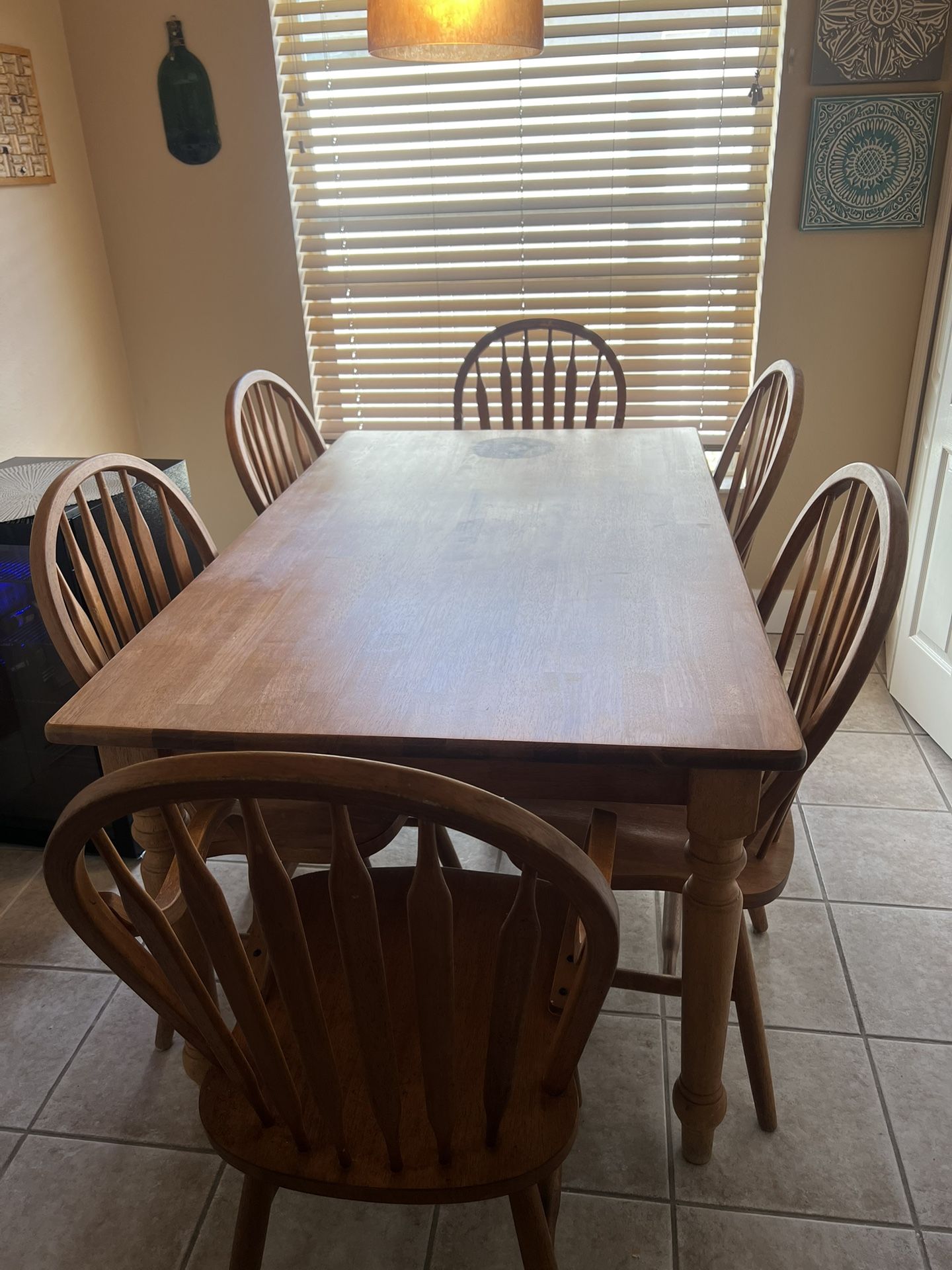 Table and 6 Chairs - Solid Wood
