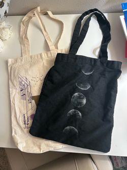 Canvas Tote Bags Set of Two