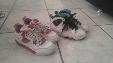 Retro Jordan 4 and 7 for kids