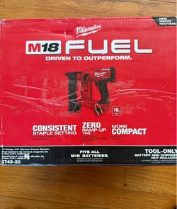 MILWAUKEE M18 18ga Narrow Crown Stapler - New- OPEN BOX DEAL- $130 off retail!