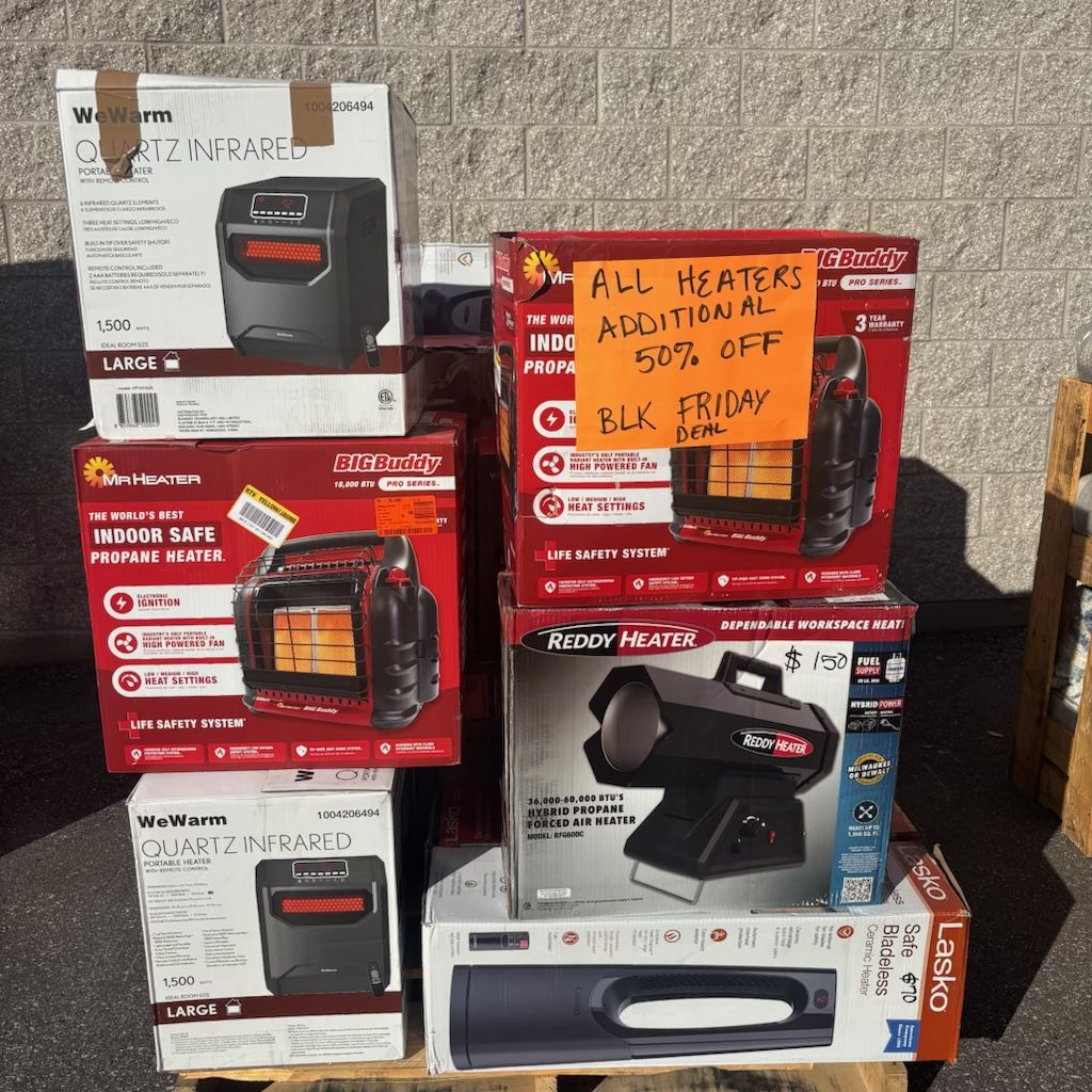 Space Heaters - 50% Off