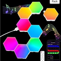 Hexagonal Gaming LED Musical Lights (New)