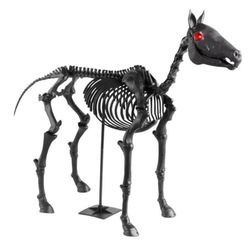 Halloween Decorations - New 5.5 ft Grave & Bones LED Skeleton Pony