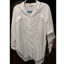 Oversized Bottom Down Blouse Shirt