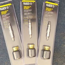 3 Pack of KLEIN Tools Stubby Multi-Bit Screwdriver/ Nut Driver