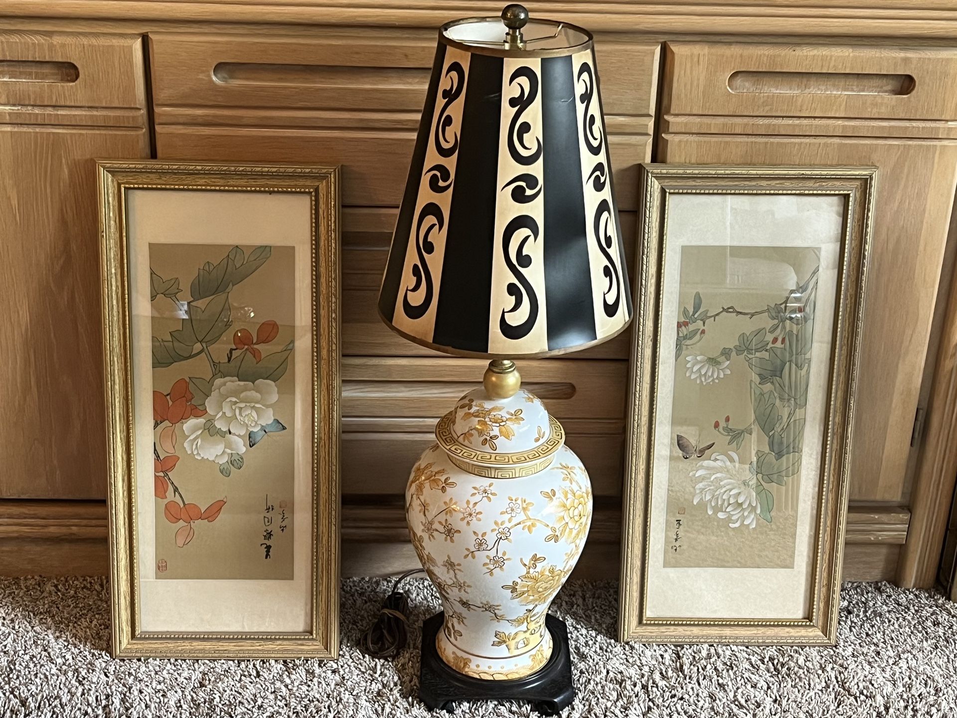 Oriental Lamp And Pictures