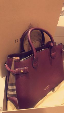 Maroon Burberry purse