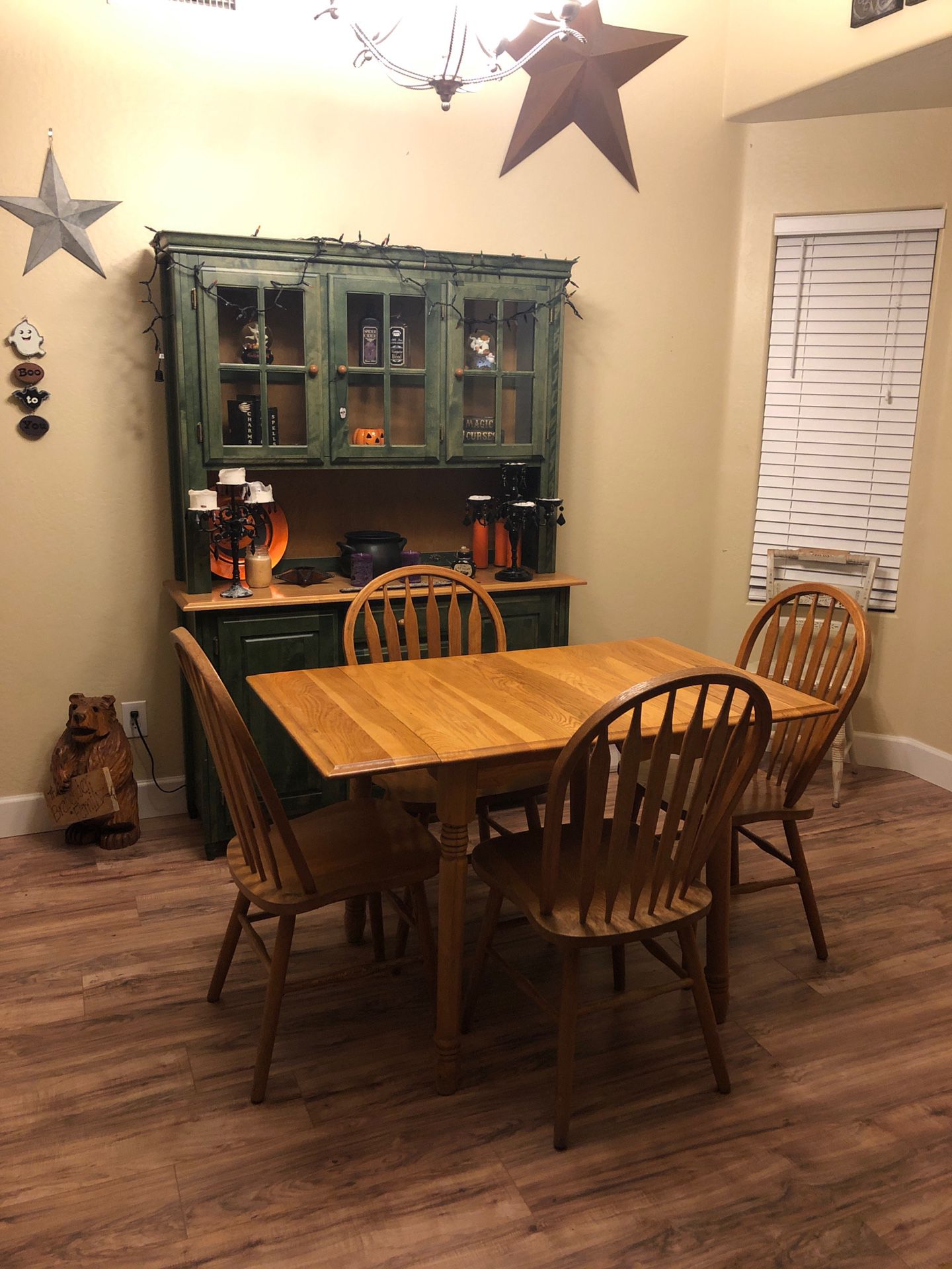 Drop Leaf Table and Four Chairs