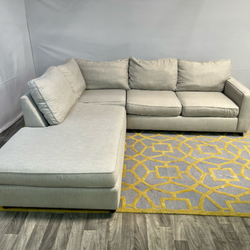 ( Delivery Available ) Pottery Barn Cameron Light Gray Sectional Couch