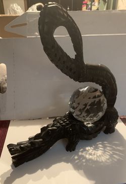 Dragon mythology/fantasy With a crystal ball. 13"x13"