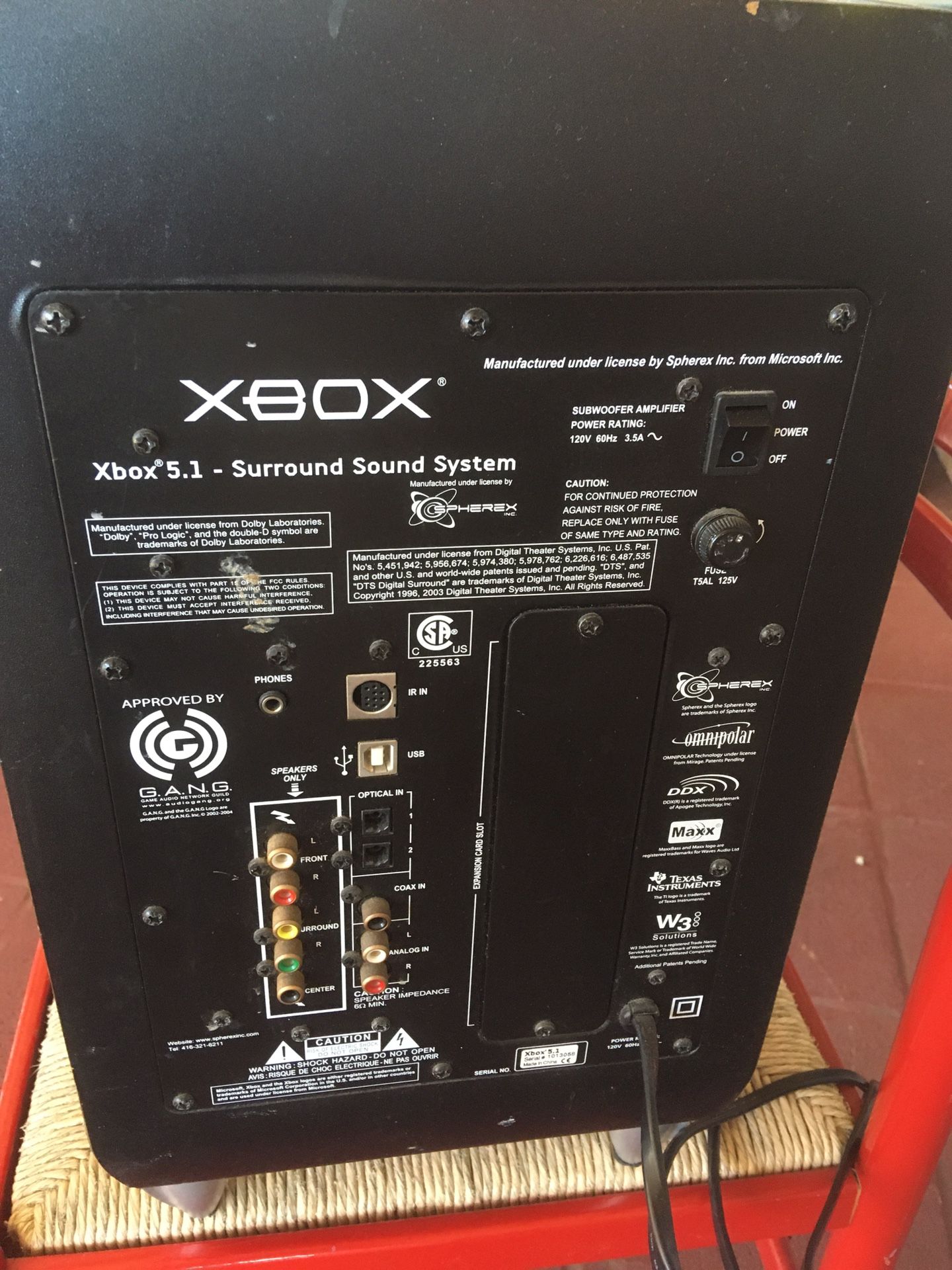 Xbox official surround sound system