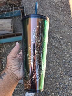 Starbucks Iridescent Tumbler with Straw