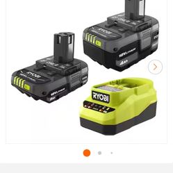 ONE+ 18V Lithium-Ion Starter Kit with 2.0 Ah Battery, 4.0 Ah Battery, and Charger