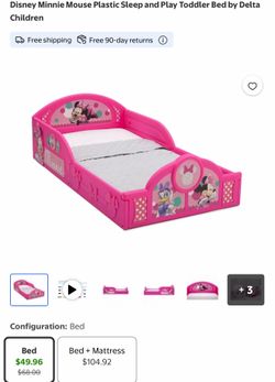 Minnie Mouse Toddler Bed